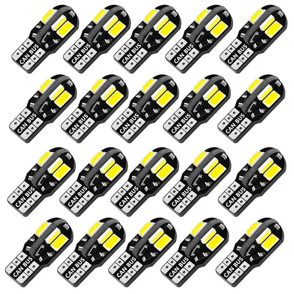 10/20PCS W5W T10 Led-lampen Canbus 5730 8SMD 12V 6000K 194 168 LED Auto karte Dome Lichter Parkplatz Licht Auto Signal Lampe