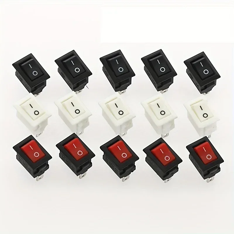 10 Teile/los 2 Pin 12V Auto Boot Runde Dot Licht EIN/AUS Rocker Kippschalter Werkzeug Schwarz