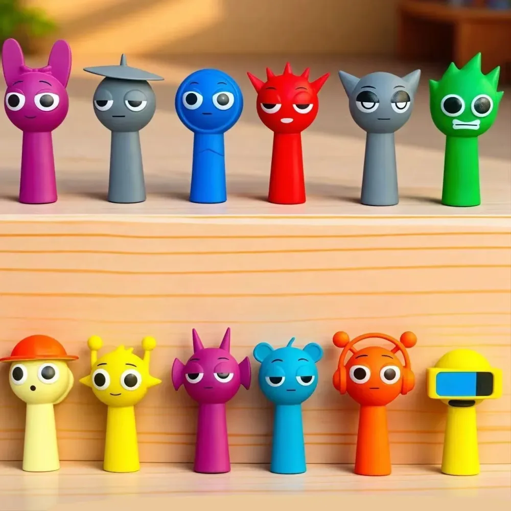 12-teiliges lustiges Sprunki-Figuren-Set aus PVC, Sprunki-Spiel, Action- und Spielzeugfiguren-Set
