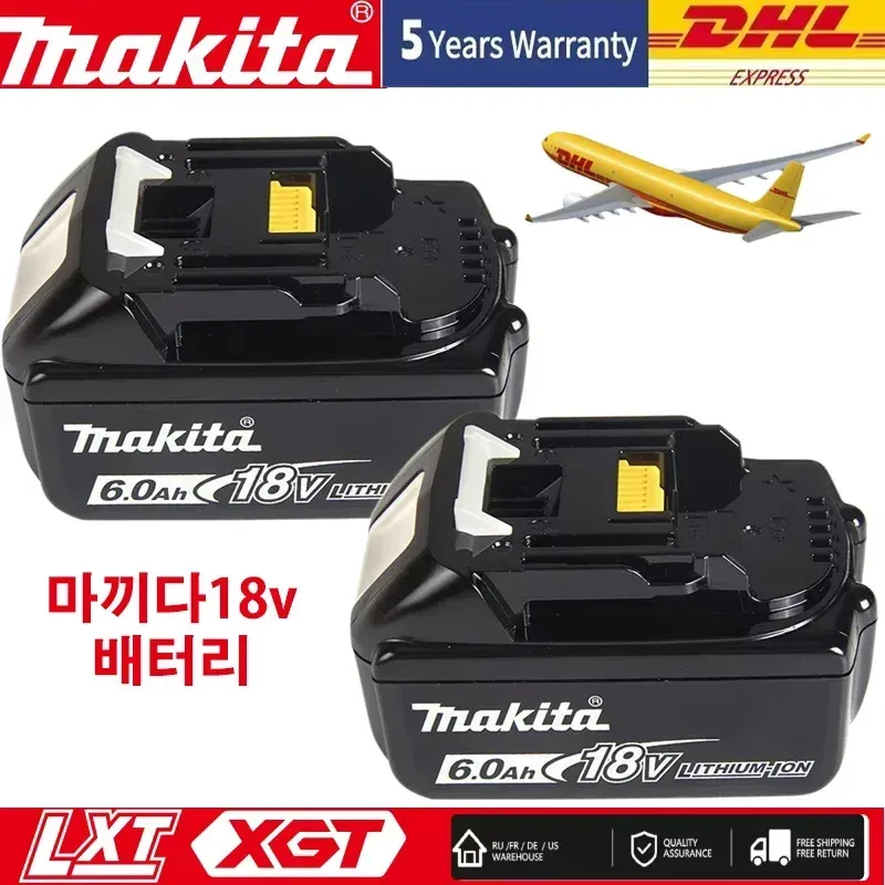 100% Original Makita 18V Akku BL1850B BL1850 BL1860 BL 1860 BL1830 BL1815 BL1840 LXT400 6,0Ah für Makita Werkzeuge und Bohrmaschinen