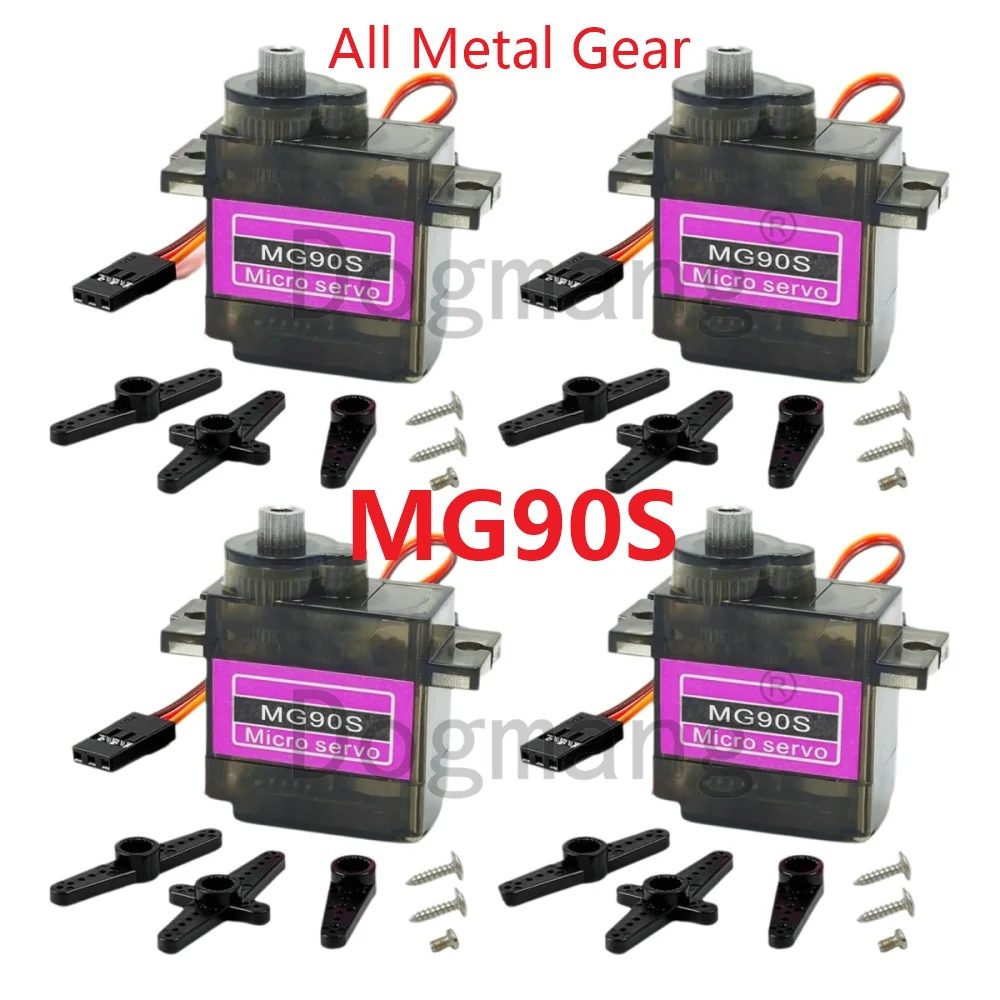 MG90S Servo 1/2/4/10/20/50 Stück Ganzmetallgetriebe 9g SG90 Verbesserte Version für Hubschrauber Boot Auto Mini Servos für Arduino Projekt