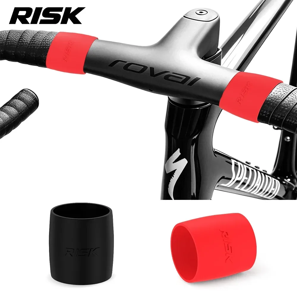 2 Stück/Beutel RISK Rennrad Elastische Lenkerband-Fixierhülsen Silikon-Schlaufen