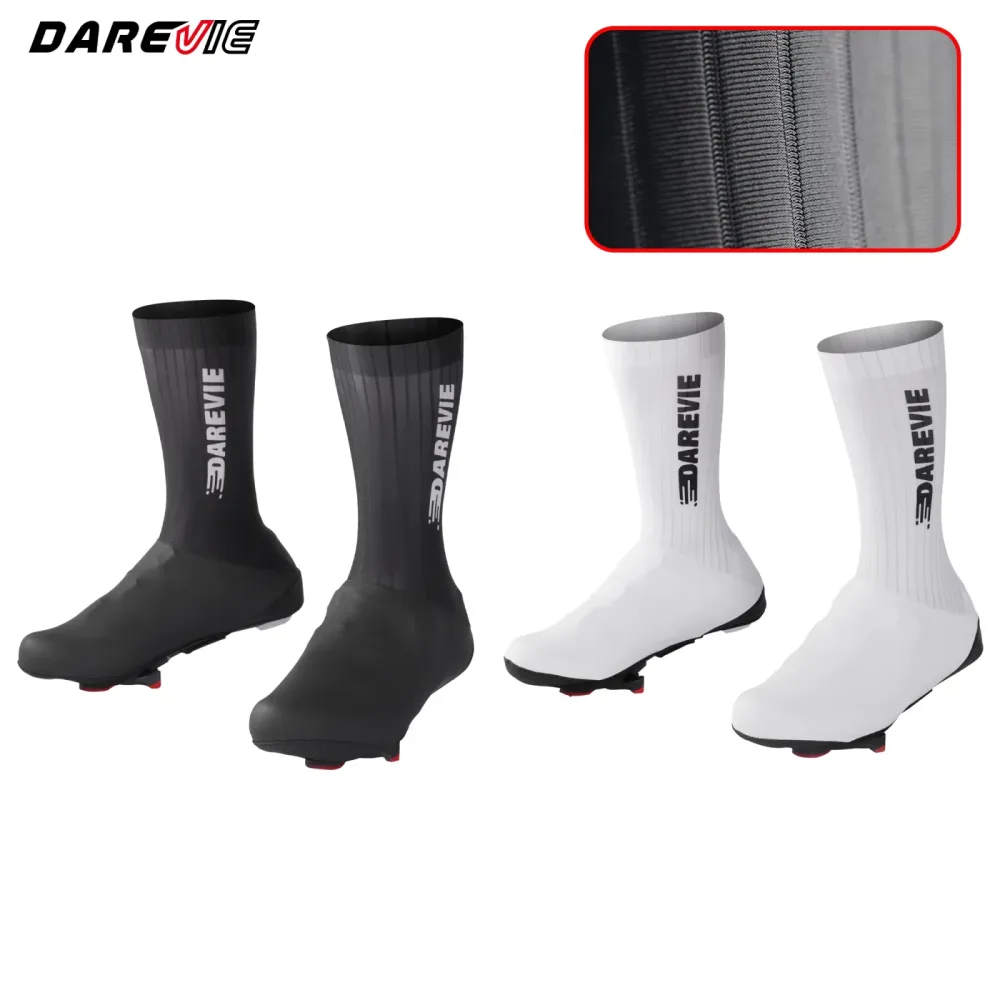DAREVIE AERO Fahrradschuhüberzüge, UCI-Länge reduziert den Windwiderstand, wasserdicht, rutschfest, für MTB, Rennrad, Herren, Fahrradsocken