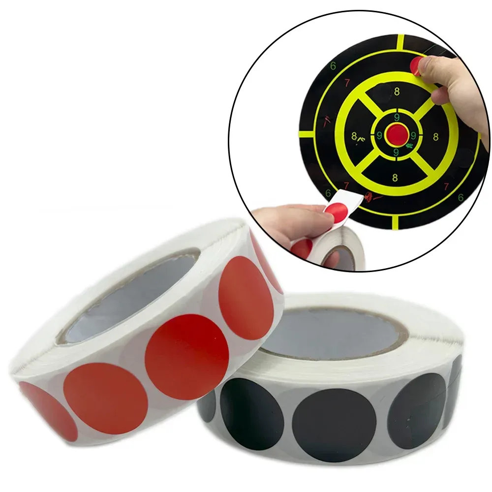 1000/Stücke Schießen für Ziel 19mm Schwarz/Rot Ziel Pflaster Schießen Ziel Pflaster Aufkleber Bullseye Bohrung Schießen Zubehör