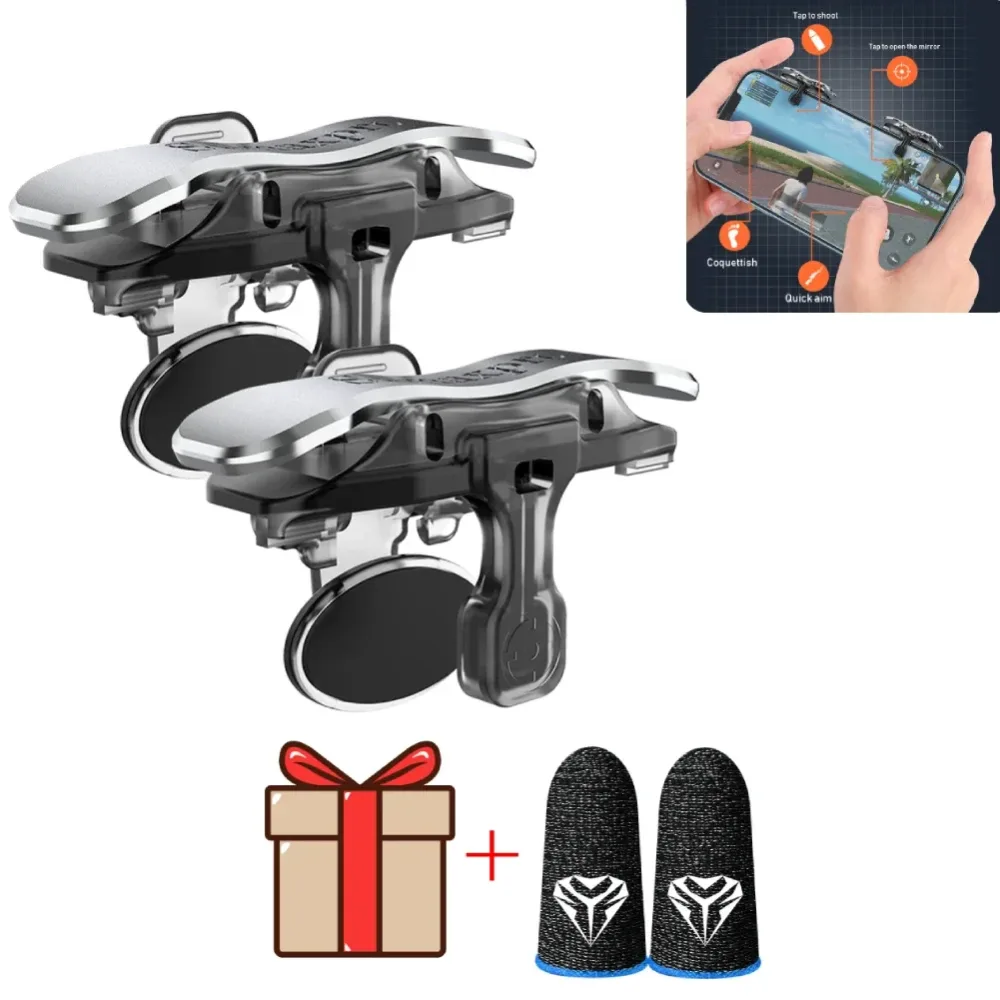 X8 Handys piel Trigger für Pubg Phone Gaming 6 Finger Trigger empfindliche Shoot Phone Game Trigger l1 r1 Ziel Tasten Game Controller
