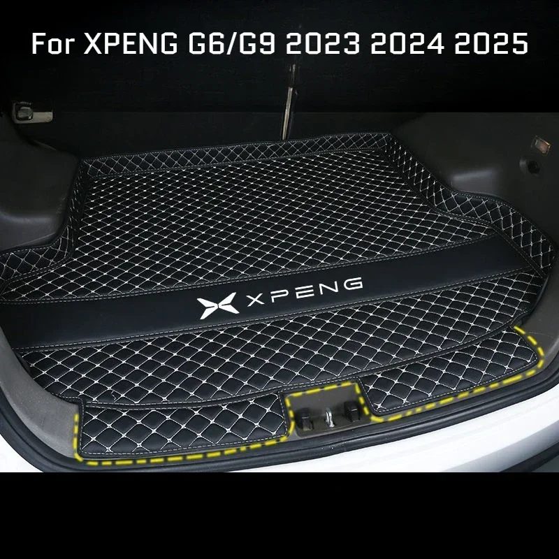 Kofferraummatte für XPENG G6 XPENG G9 2023 2024 2025 Zubehör Hauptpolster Nachrüstung der speziellen Kofferraumpolster für den Innenraum