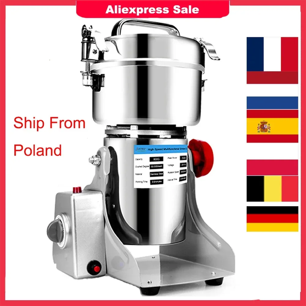 800g 3000w Kräuter mühle Kaffee maschine Getreide gewürze Mühle Medizin Weizen mischer Trocken futter mühle