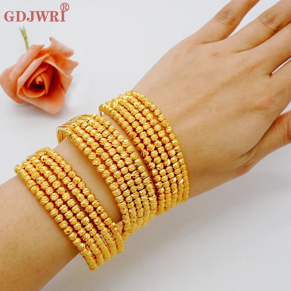 Luxus klassische Kupfer Gold Farbe Armband Dubai Saudi trend ige Armreif für Braut Armband arabischen Schmuck