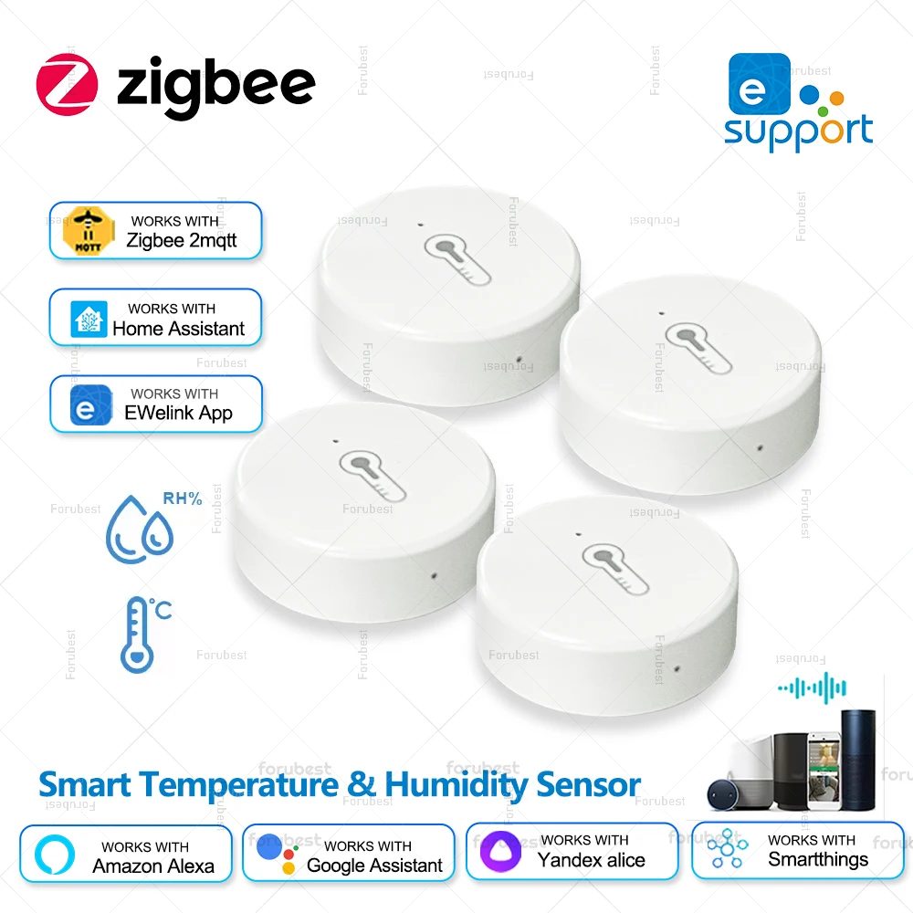 ZigBee Temperatur- und Feuchtigkeitssensor, Fernüberwachung, Hygrometer, Smart Home Automation, für Alexa Google Yandex Home Assistant
