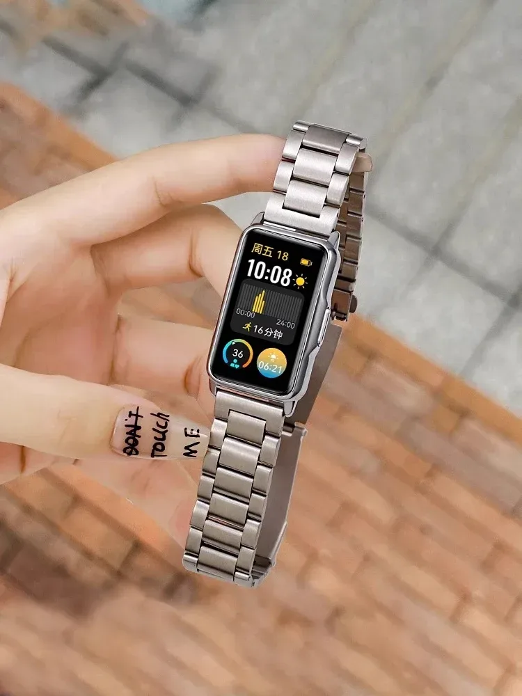 Armband für Huawei Band 10 9 8, NFC-Zubehör, Edelstahl, Metall, Ersatz-Armband, Correa, Huawei Band 10, Uhrenarmbänder