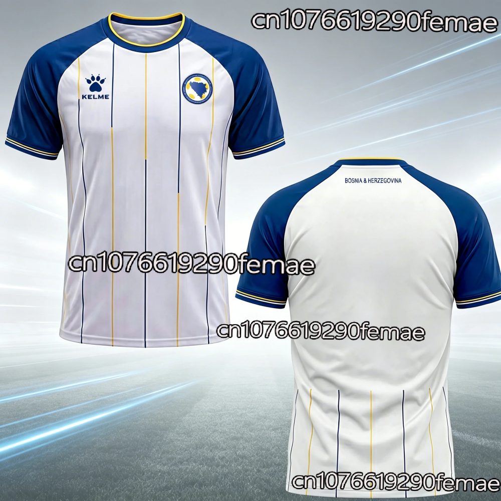 2026 Bosnien und Herzegowina Kinder Fußballtrikot Sommer Fußball Fan T-Shirt Name Nummer Familien-Matching Sport-Top