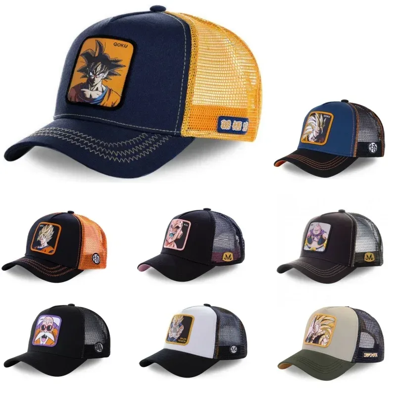 Neue Dragon Ball Son Goku Kappe Sommer Reise Schirmmütze männer Stickerei Hip-Hop Cap Stil Sonnenblende Einstellbare Trucker mesh Cap