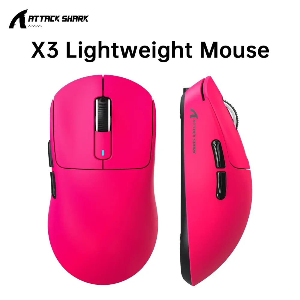 ATTACK SHARK X3 Leichte Maus, kabellose Bluetooth-Tri-Mode-Verbindung, PAW3395, Makro-Bluetooth-Maus für Gaming
