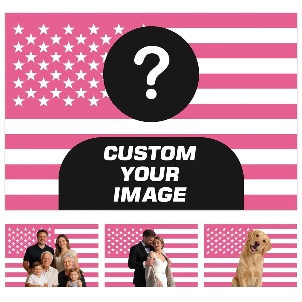 1 Stück personalisiertes, mit Fotos versehenes Wandteppich mit amerikanischer Flagge, Raumdekoration, Banner-Wandteppich, individuell gestaltet für Familie, Haustiere, Idole