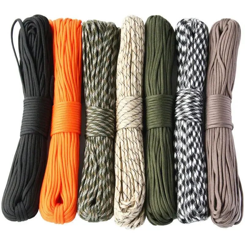 7 Kerne 550 Paracord Seil 5 15 30 M Durchmesser 4 mm Schnur für Outdoor Camping Survival Lanyard Fallschirm Wandern Zelt Zubehör