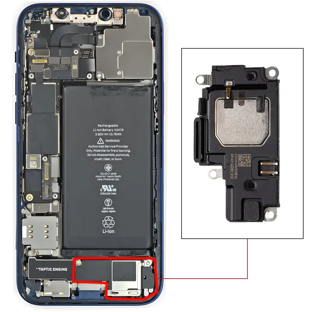 Lautsprecher für iPhone X XR XS 11 12 13 Mini Pro Max, Ersatz-Lautsprechereinheit für den unteren Sound