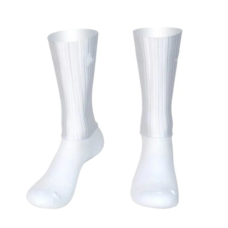 Aero Radfahren Sommer Anti Socken Whiteline Slip Silikon Socken Männer Fahrrad Sport Laufen Fahrrad Socken Calcetines Ciclismo