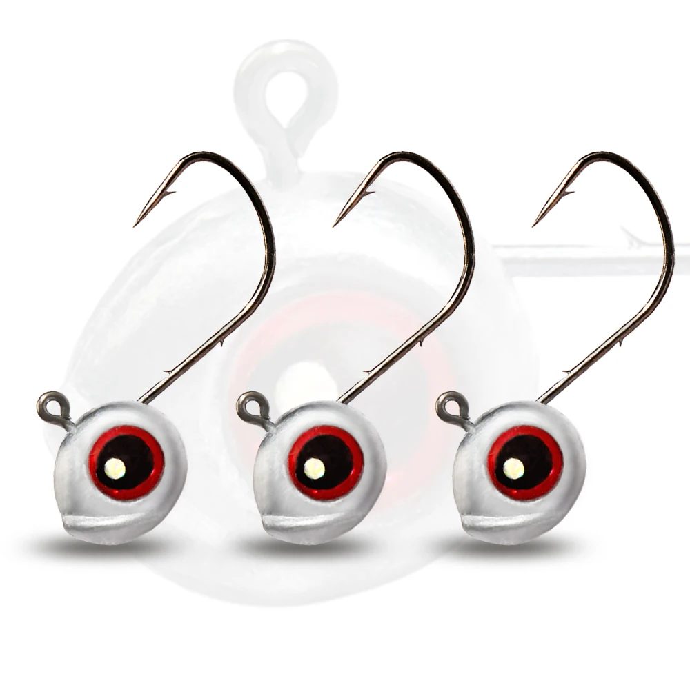 5-20Pcs Big Fish Eye Jig Kopf Haken 2,5g 3,5g 5g Schaft Stacheldraht Wurzel Ned Rig angeln Weicher Köder Kit Tackle Pesca Getriebe Angelhaken