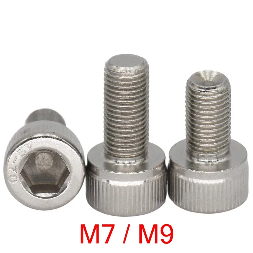 M7 M9 1mm 1,25mm 1,5mm Feingewinde DIN912 304 Edelstahl Innensechskant-Zylinderkopfschraube