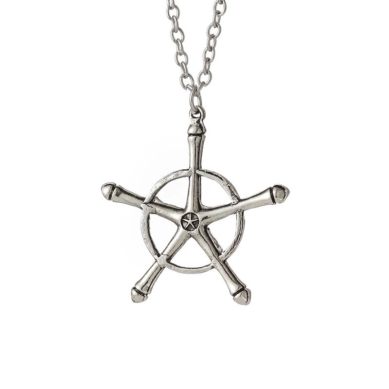 Anime Bleach Halskette Quincy Ishida Uryuu Cosplay Ginrei Gojiaku Amulett Legierung Halsband Kette Schlüsselbund Anhänger Schmuck Geschenke