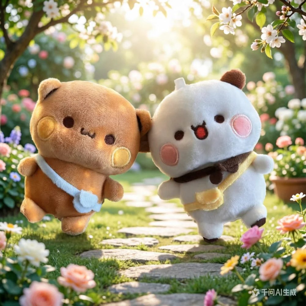 Niedliche Bubu und Dudu Panda Plüschpuppe Weicher Schlafbegleiter Kawaii Cartoon Flauschiger Bär Spielzeug Auto Sofa Deko Weihnachts-/Geburtstagsgeschenk