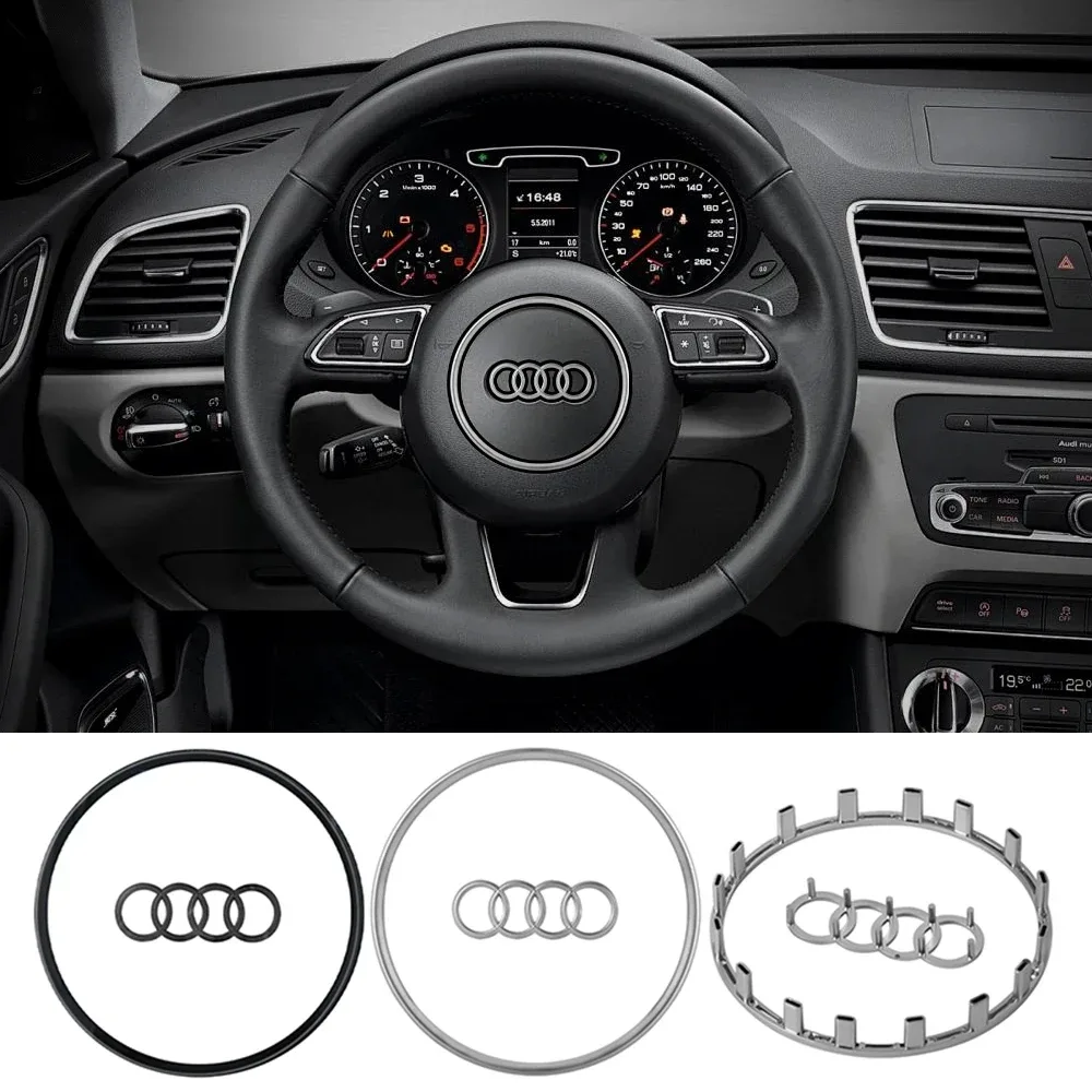 Auto Lenkrad Emblem Abdeckung Für AUDI A6L 2016-2018 A4L A5 2013-2016 Q5 2013-2018 Q7 A7 2011-2016 A3 2014-2016 Q3 2012-2018