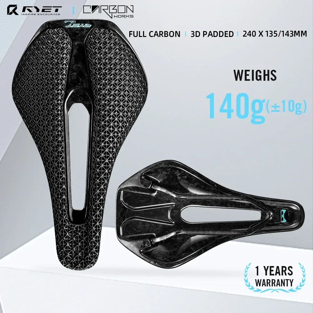 Ryet 3d bedruckter Fahrrads attel Voll carbon 135/143mm Fahrrads itz sattel für MTB-Schotter-Sitzkissen Fahrrad zubehör