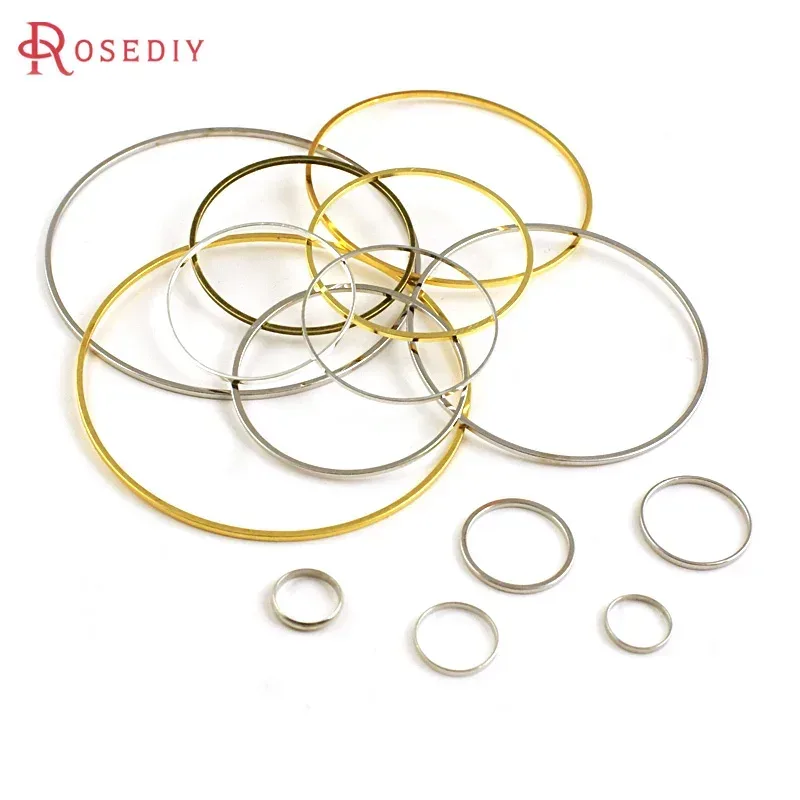 Durchmesser 8mm bis 80mm runde Messing geschlossene Ringe Verbindungs ringe Schmuck machen Ergebnisse mehr Farbe kann gewählt werden