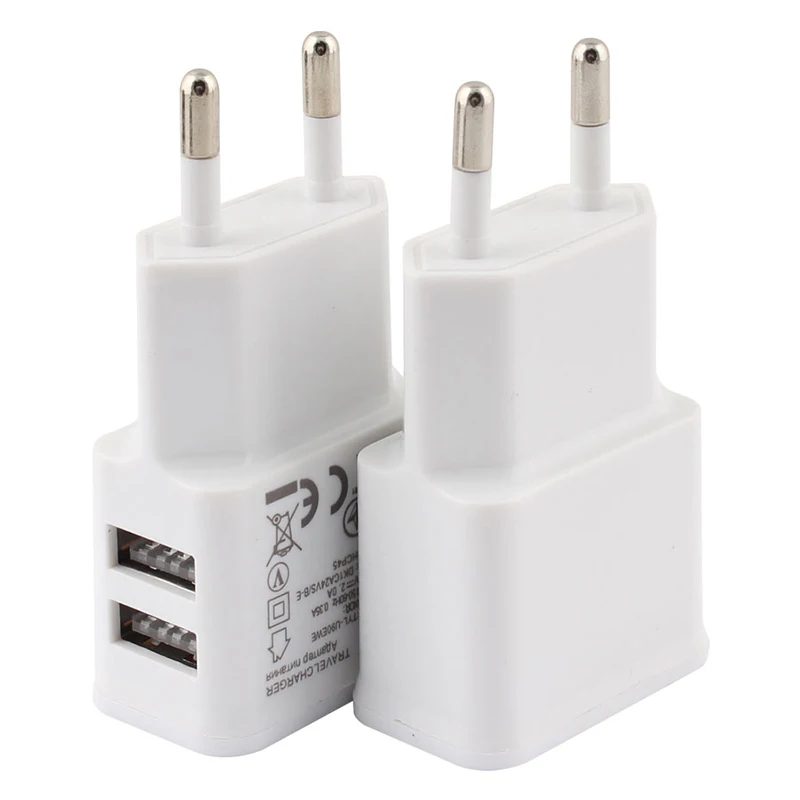 5V 2A USB Ladegerät Reise Wand Lade Kopf Handy Dual USB Ladegerät AC Adapter Tragbare EU Stecker für iPhone Xiaomi Samsung