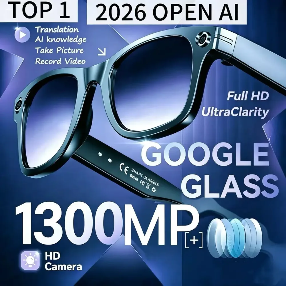 for meta 2026 TOP 1 KI für Meta Smart Glasses mit 8MP Kamera, Videoaufnahme, Übersetzung in über 100 Sprachen, Sonnenbrille mit Bluetooth-Anruffunktion und Musikwiedergabe