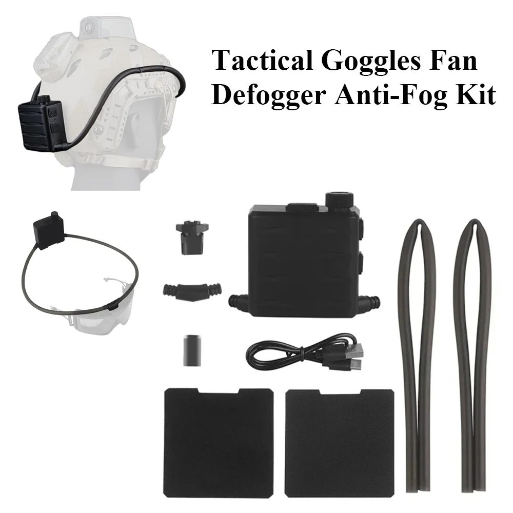 NEUE Taktische Schutzbrille Fan Defogger Anti-Fog Kit Brillen Air Defog für Airsoft Schießen Motocross Skifahren Bergsteigen Klar Visi