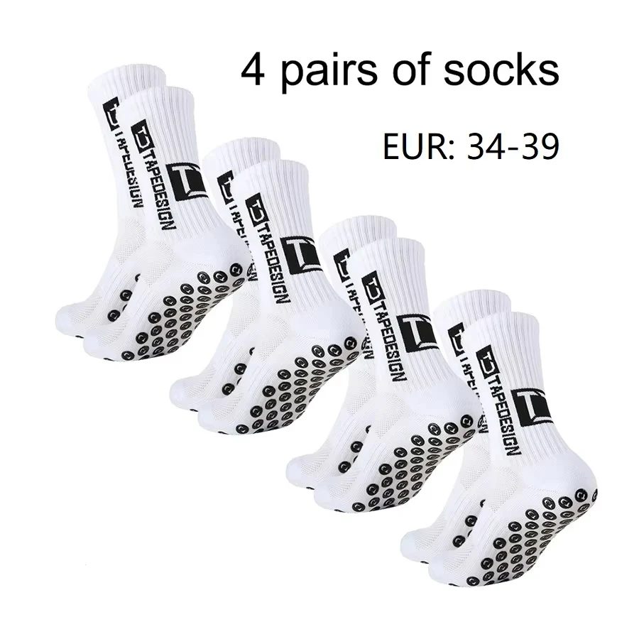 1/4/6 Paare der Größe 36-40 Kinder- und Damen-TC-Mid-Tube-Fußball-Anti-Rutsch-Socken für Sporttraining und Wettkampf