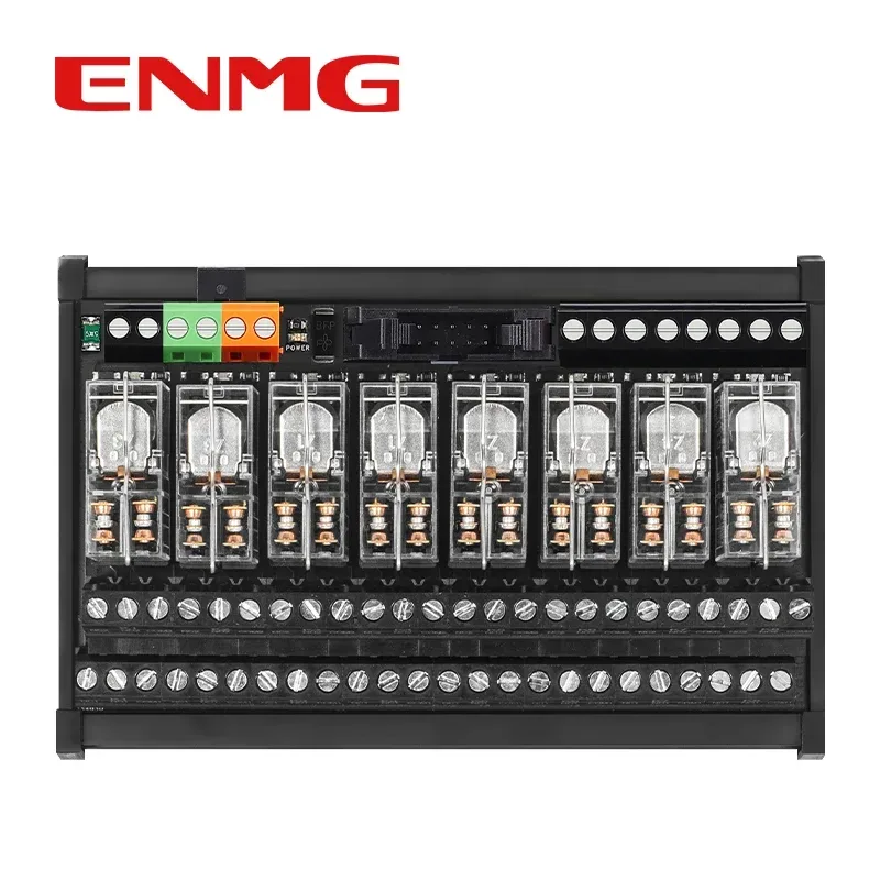 ENMG G2R-Relaismodulgruppe ? 8-Kanal 24 VDC, 1 Schließer, 1 Öffner, kombinierte Steuerplatine mit abnehmbarem SPS-Signalisolationsverstärker.