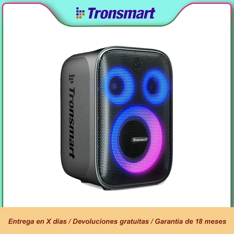 Tronsmart Halo 200 Bluetooth-Lautsprecher Leistungsstarker Party-Lautsprecher mit Tiefbass, 3-Wege-Soundsystem, Kabelgebundenes Mikrofon & Gitarreneingang, APP-Steuerung