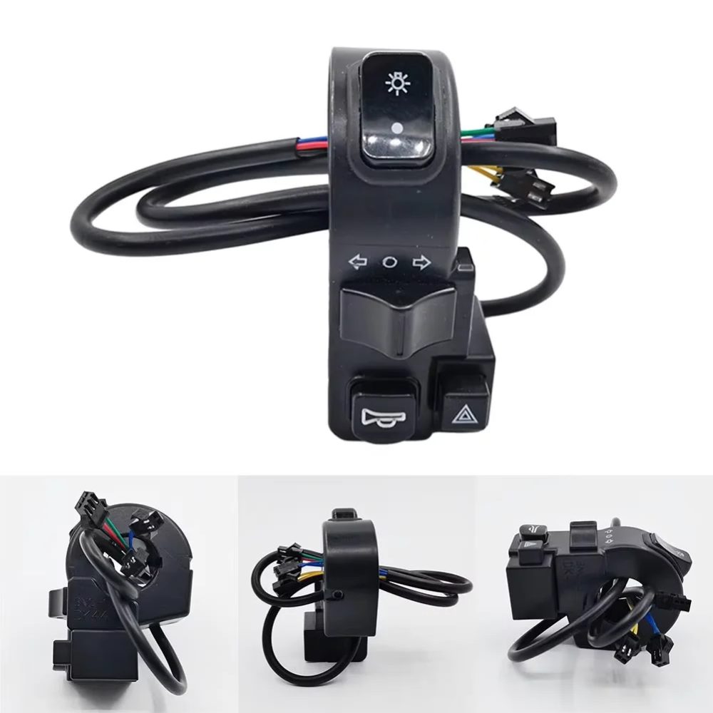 4-in-1-Multifunktions-wasserdichter Kombinationsschalter für Elektrofahrzeuge, universelle Lenkerhupe, 7/8 Zoll, 22 mm, Elektroroller