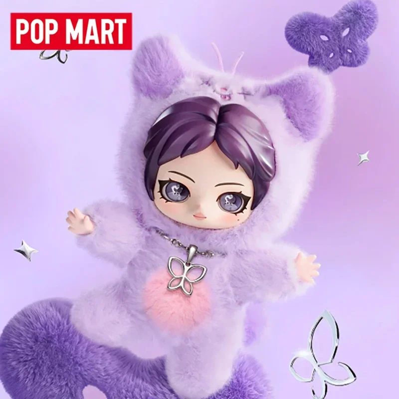 POP MART Aespa FLUFFY CLUB SERIE Trendige Mystery Box Anime Actionfigur Zufallsbox Spielzeug Modell Ornament Puppen
