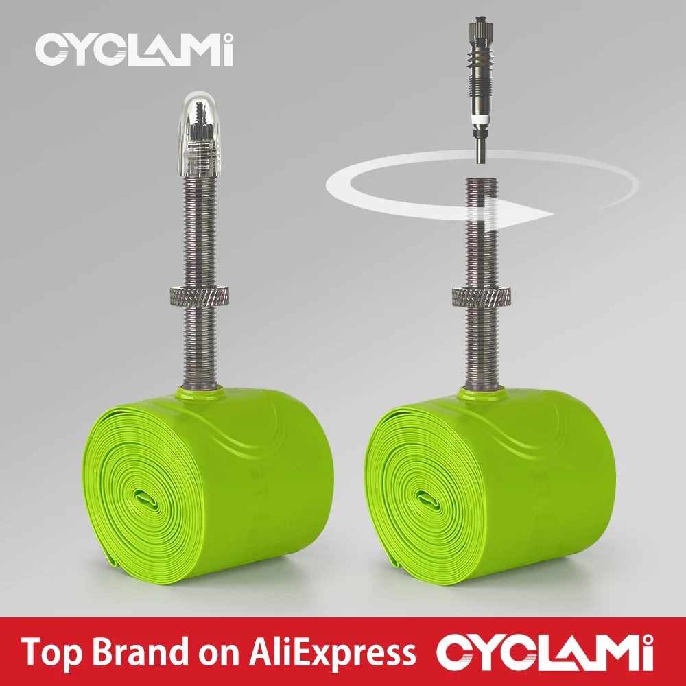 CYCLAMI Fahrradschlauch Ultraleichter TPU-Schlauch Metall Presta-Ventil Abnehmbares Fahrradzubehör für Straße 700C 700 18 23 25 28 30 32 C