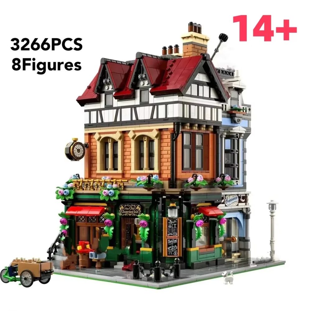 2026 Neue Retro Britische Straßenansicht Bausteine Kinderspielzeug Geburtstagsgeschenk Architektonische Straßenansicht-Steine