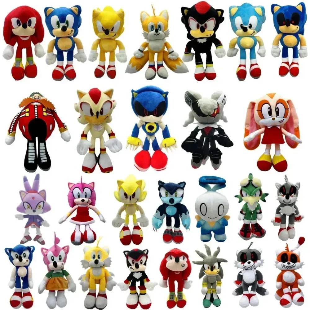 2026 Heiß begehrtes Sonic Cartoon Plüschtier Anime Shadow Sonic Schattdecor Thars Puppe Weich gefülltes Igel-Tier Plüschtier