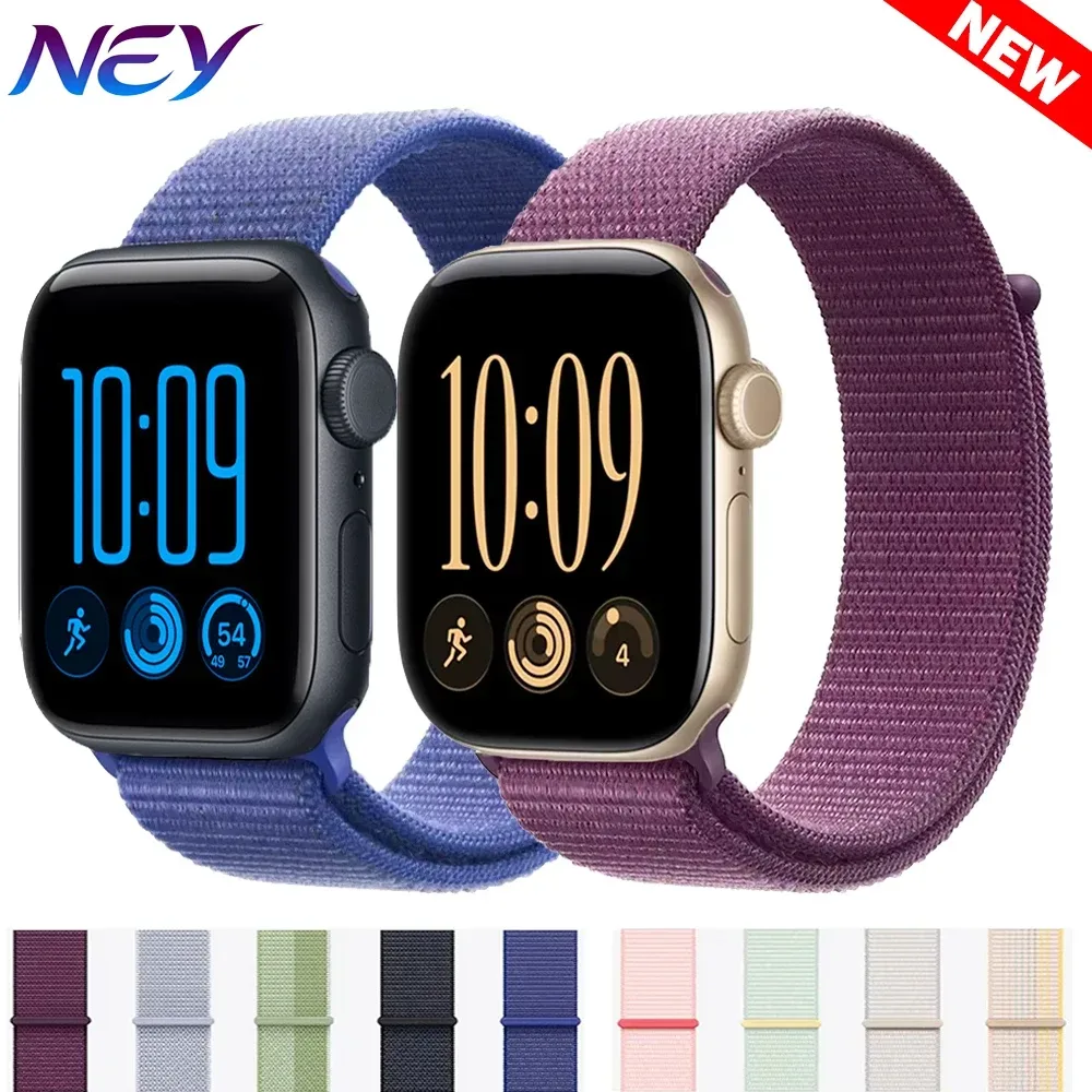 Sportarmband für Apple Watch 46mm 44mm 40mm 41mm 45mm 49mm Nylon-Armband iWatch Series 12 11 10 9 8 7 6 5 SE3 Ultra 4