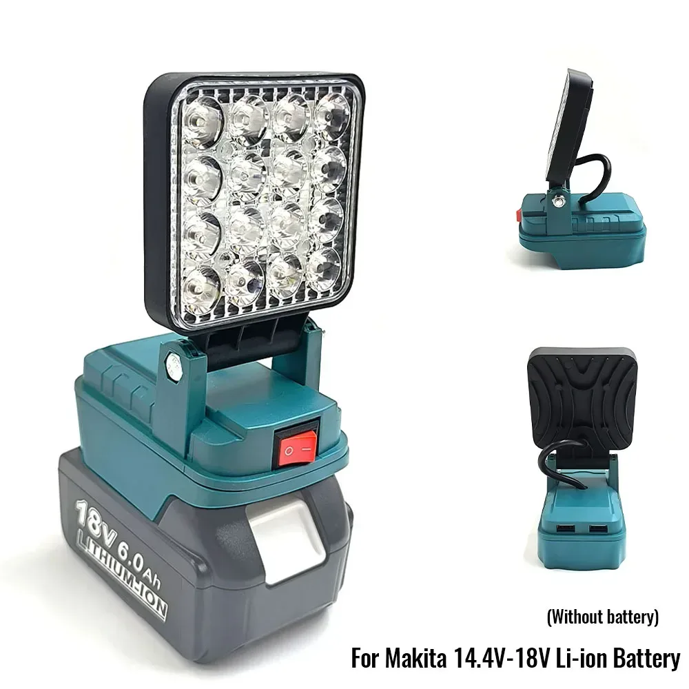 Für Makita 14,4V-18V Li-Ionen-Akku Laterne Outdoor-Taschenlampe Kabellose LED-Arbeitsleuchte Campinglampe Notbeleuchtung