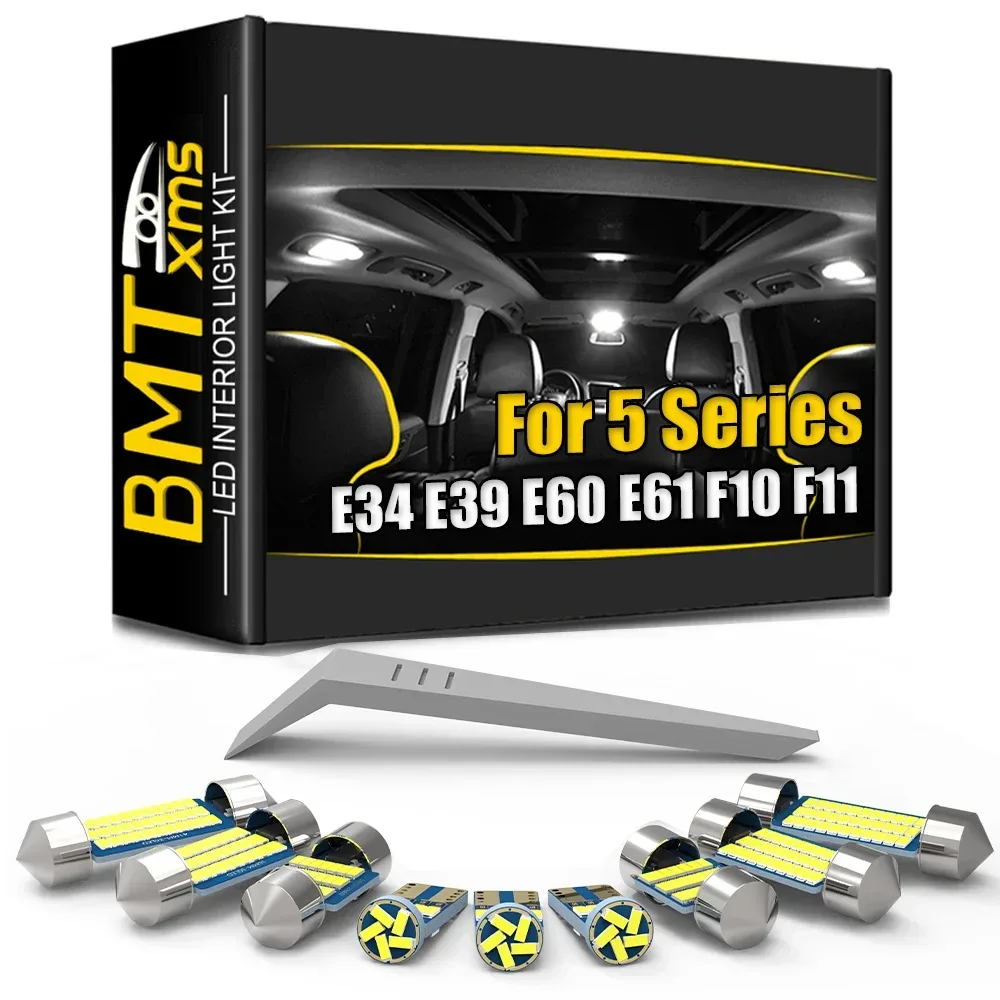 BMTxms Canbus LED-Innenbeleuchtung für BMW 5er E34 E39 E60 E61 F10 F11 520 528 530 535 540 550 2000-2010 2012 2013 2015 2017