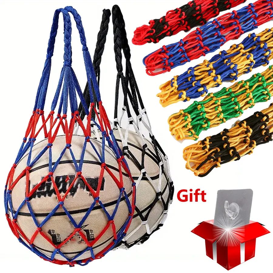 Basketball-Netztasche, dickes gewebtes Netz, Basketball-Aufbewahrung, robuste Nylon-Trainingsnetztasche für alle Arten von Bällen ?