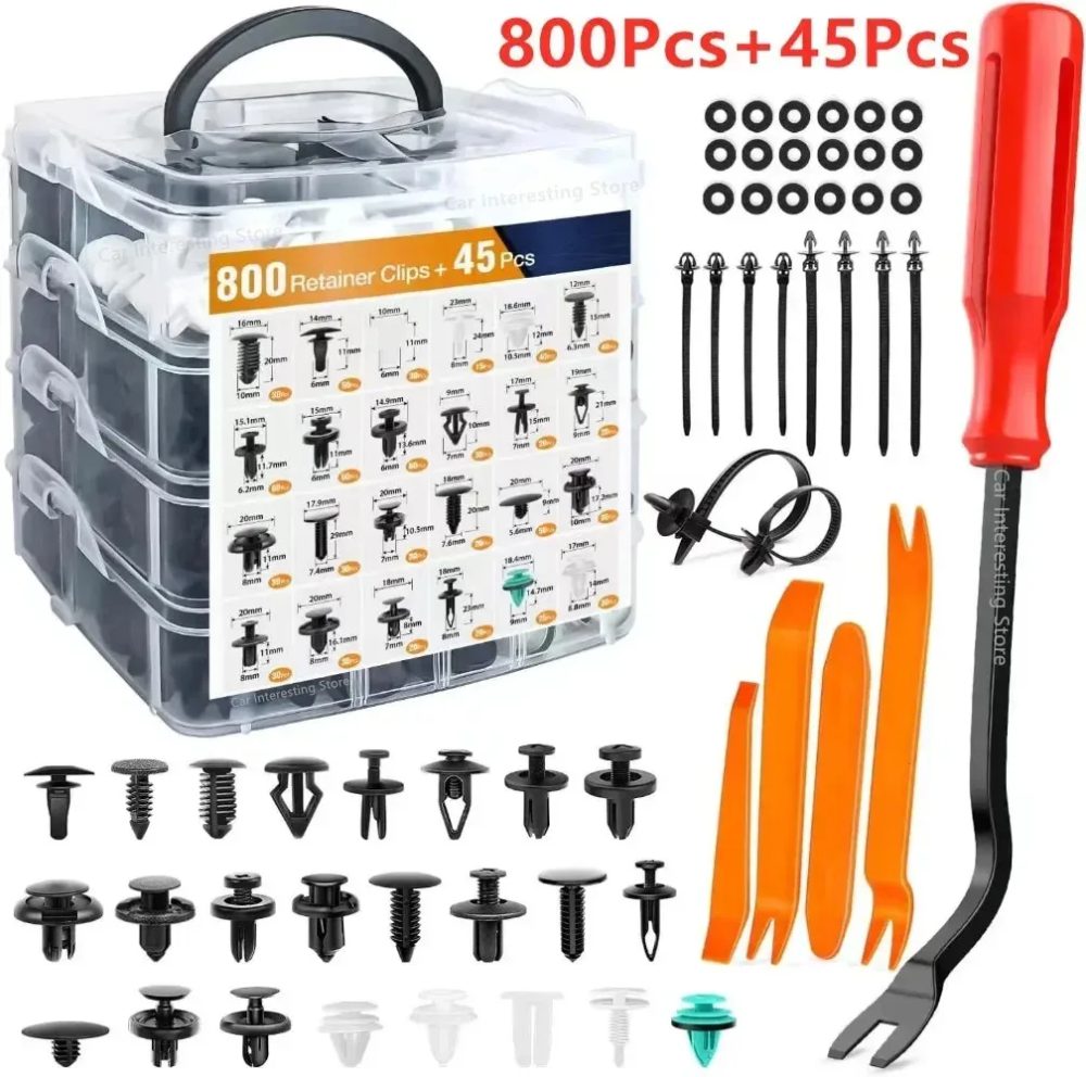 800 stücke-100 Stücke Auto Fastener Clip Kit Kotflügel Niet Kunststoff Clips Auto Körper Push Retainer Pin Niet stoßstange Tür Trim Panel Reparatur