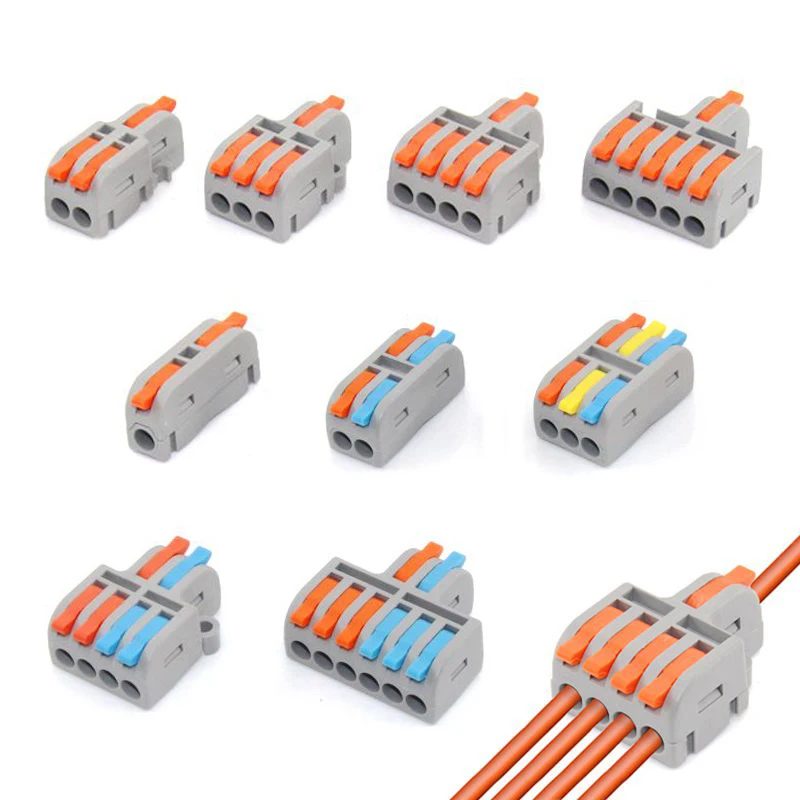 10/30/50 PCS Mini Schnelle Verdrahtung Kabel Anschlüsse Universal Compact Splitter Elektrische Leiter Push-in Hause Terminal Block