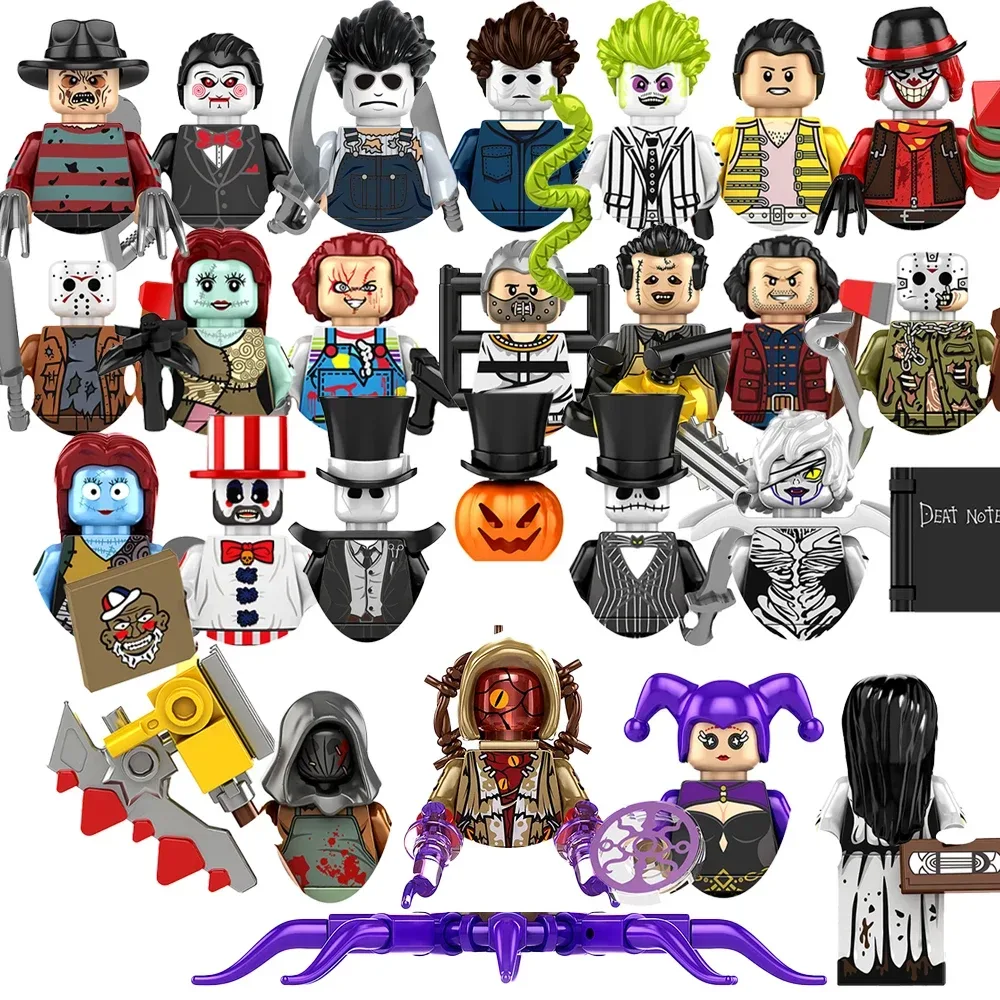 Halloween-Bausteine für Spielzeuggeschenke Michael Myers Mini-Actionfiguren Kinder-Bausteine für Partys