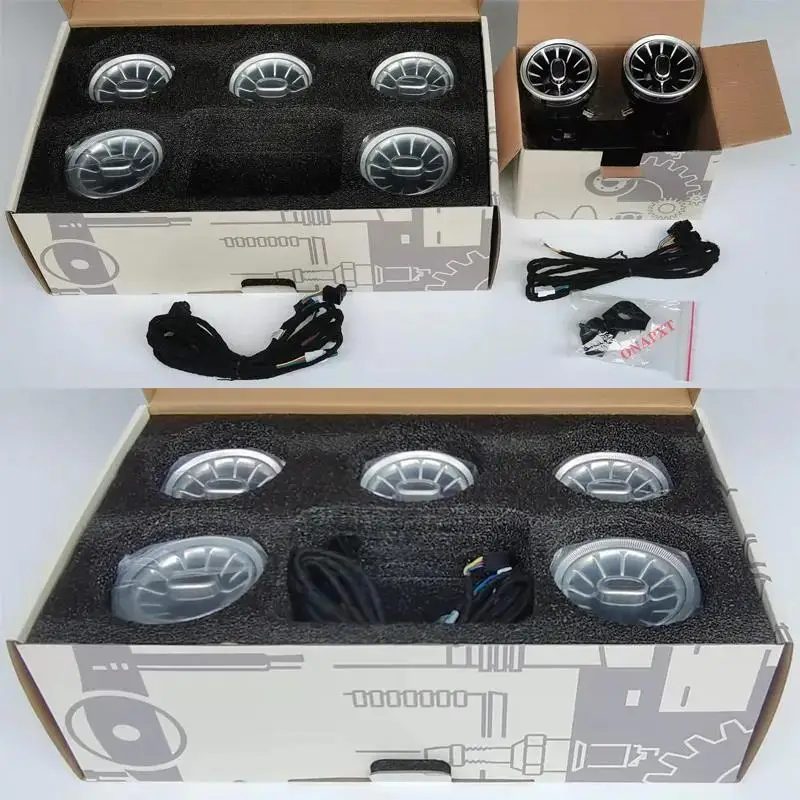 Für Benz C/GLC/A/CLA/GLA/E/S/G Für AMG W205 X253 W176 W117 W156 W213 W222 W464 LED-Turbinendüsen-Ambientebeleuchtung Luftauslass-Lampe