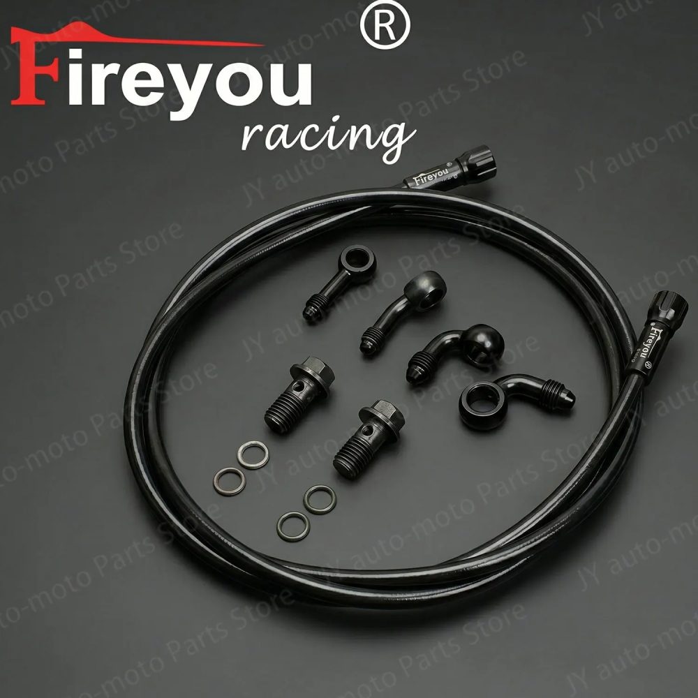 M10 Geflochtener Bremsschlauch Motorrad Hydraulische Kupplungsleitung Bremszylinderleitungen für Motorräder Kawasaki Yamaha BWS Honda Dio