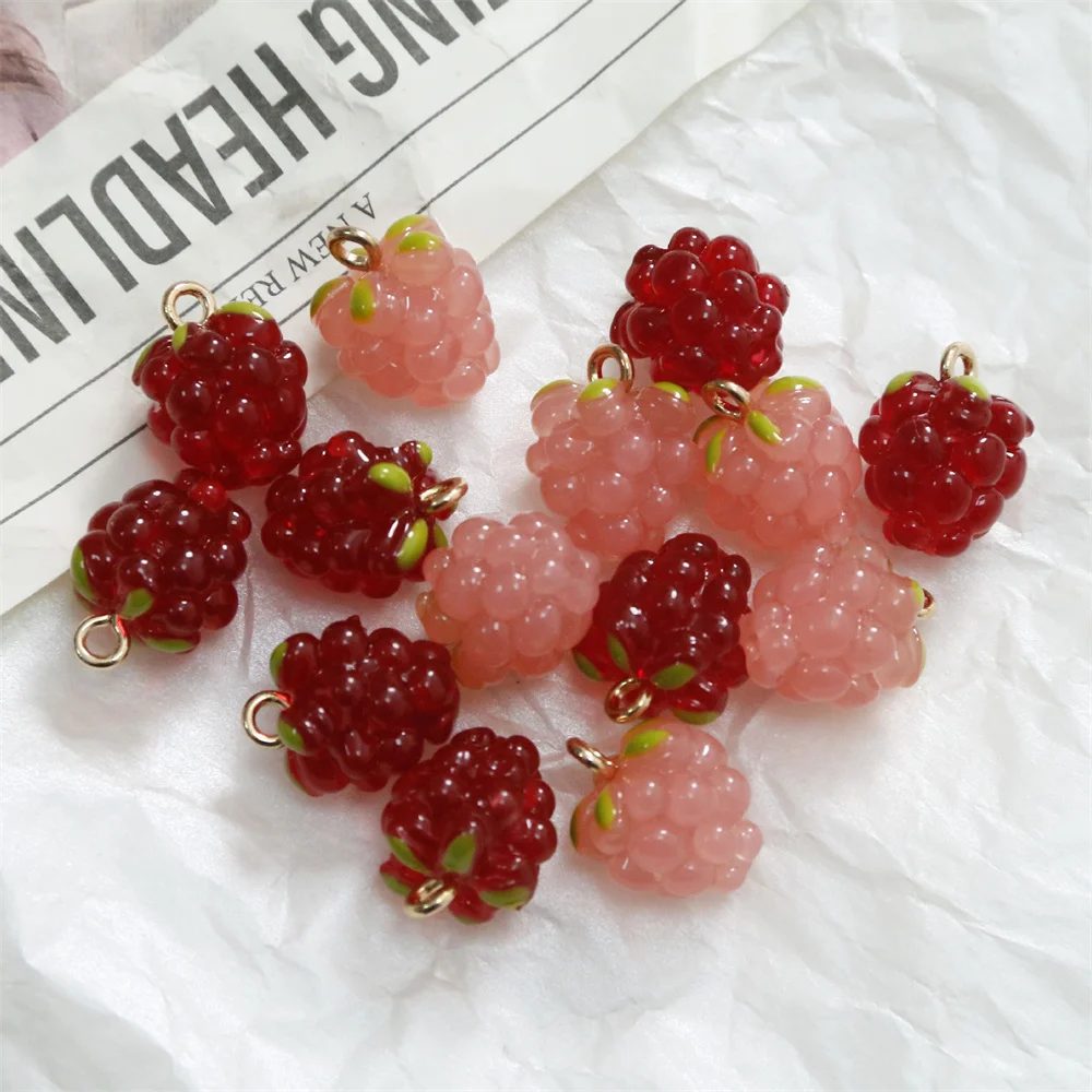 2PCs Simulation Harz 3D Obst Charms Traube Anhänger Schmuck DIY Erkenntnisse Für Ohrring Armband Halskette Machen Zubehör
