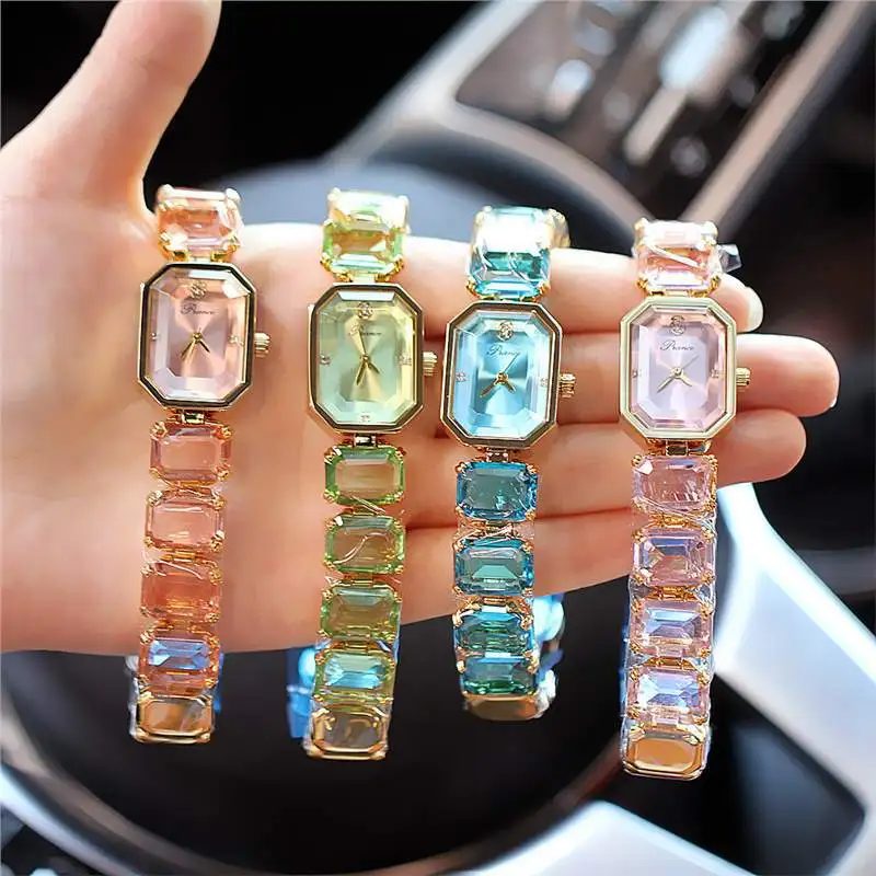 UTHAI CQ354 Modische Damenuhr mit rechteckigem Armband, modische Quarzuhr, leichte Luxusuhr als Geschenk, Uhren für Damen